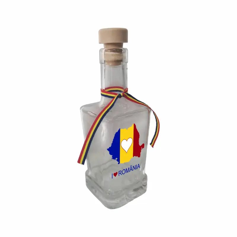 I love romania, sticla cu mesaj patrata, 250 ml, model divgs318 27